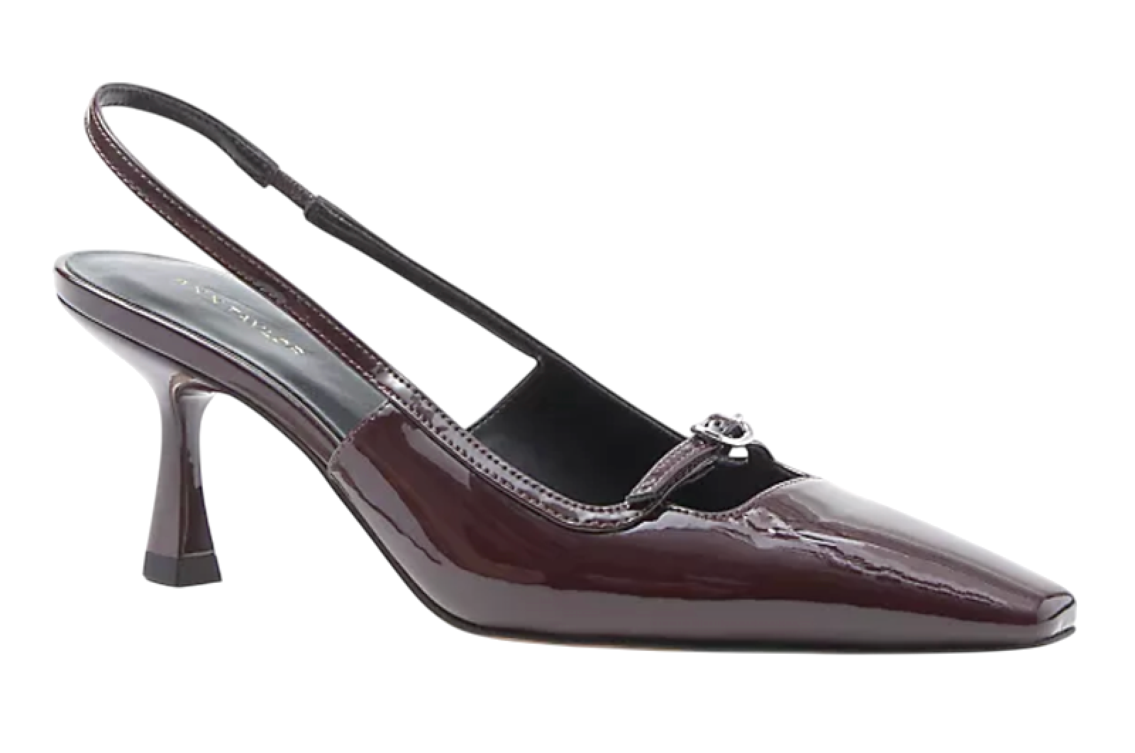 Ann Taylor Midnight Grape Buckle Strap Patent Slingback Pumps High Heels Shoes 7 — image 2 of 7